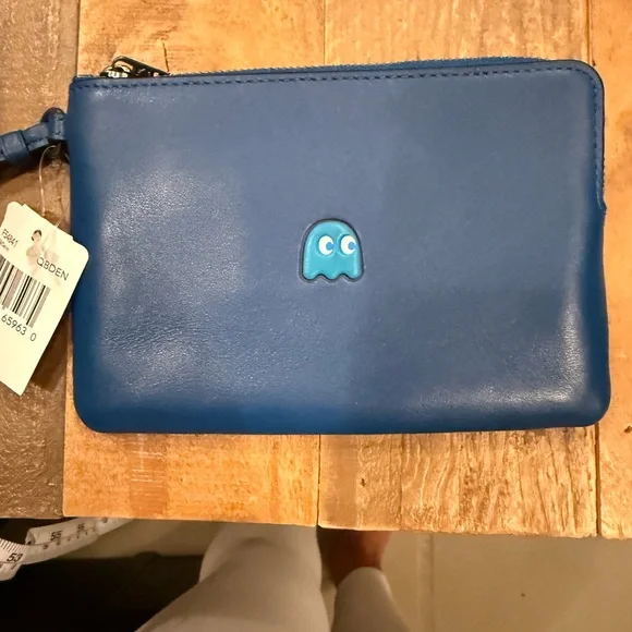 Coach x Pac-Man Limited Edition Corner Zip Wristlet – Blue NWT - Picture 1 of 10